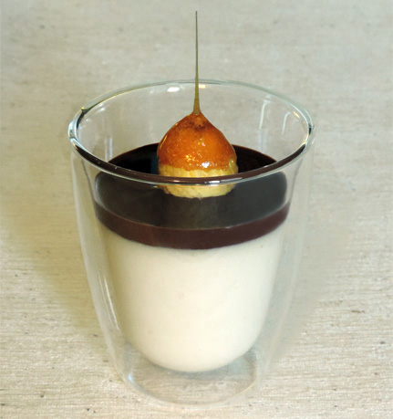 Maroni-Panna Cotta mit Schokoladesauce und karamellisierten Maroni – Ses fr Seele und Gaumen!